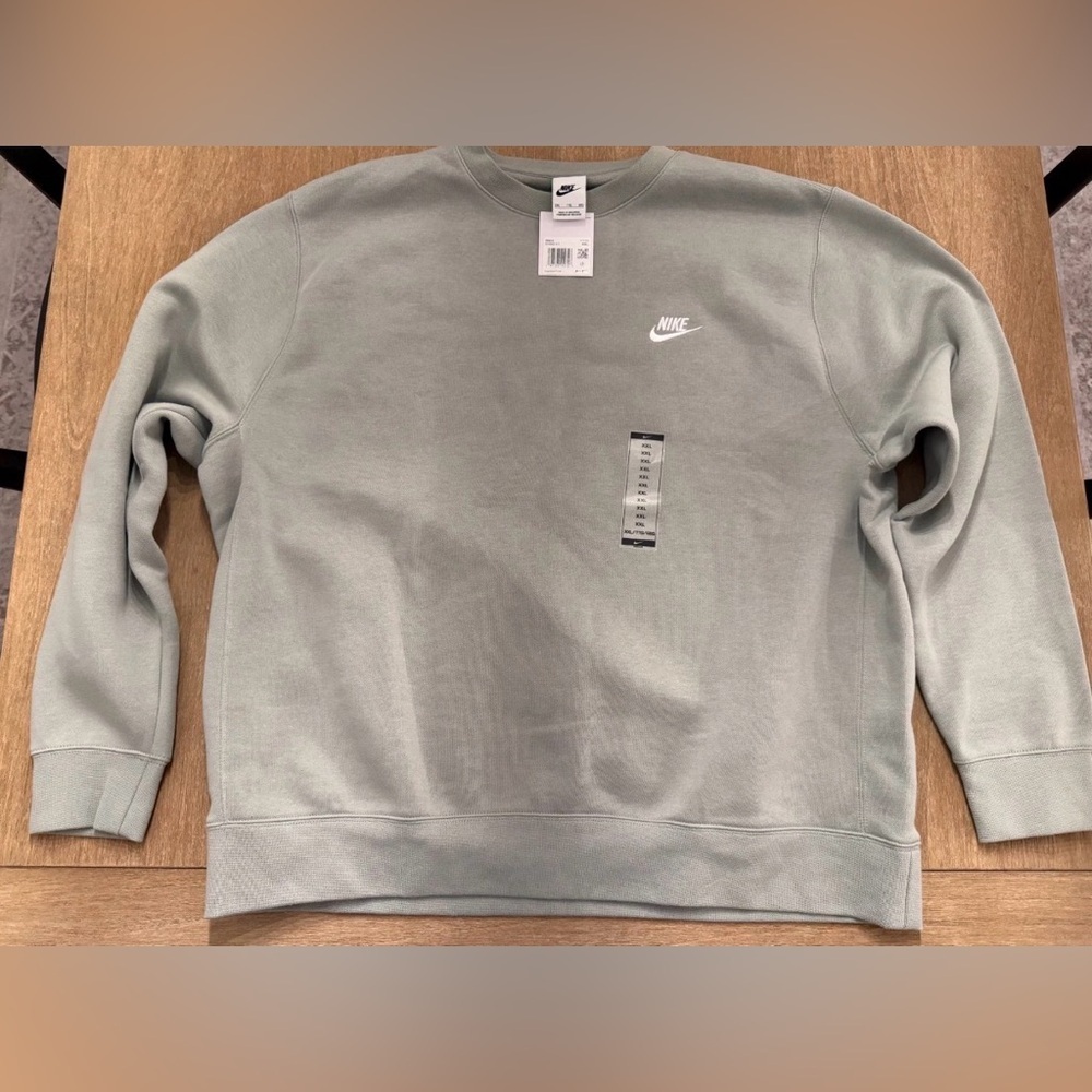 Nike Mens Sportswear Club Fleece Crewneck Sweatshirt Jade Horizon Size XXL
